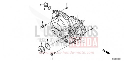 RIGHT CRANKCASE COVER (VFR1200X/XA/XL) VFR1200XE de 2014